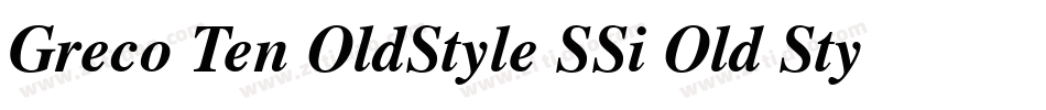 Greco Ten OldStyle SSi Old Style Figures字体转换